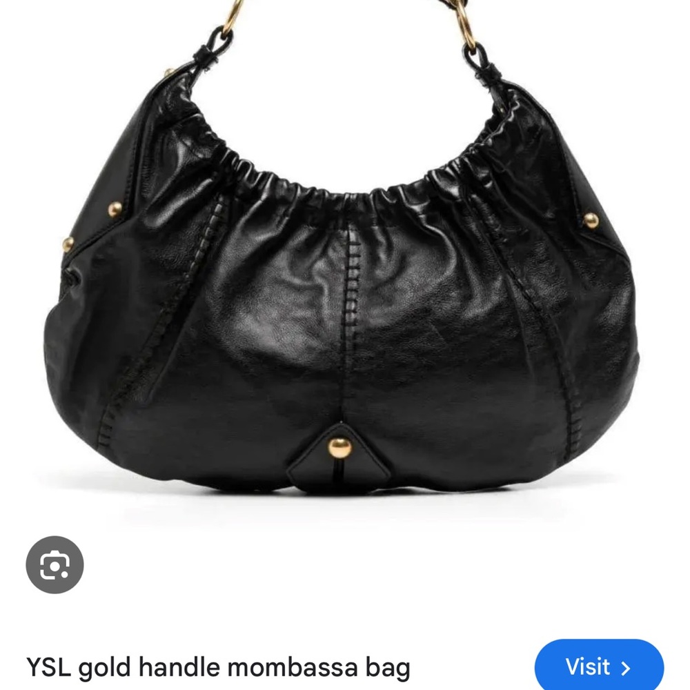 Yves Saint Laurent Black Hobo with Gold Accents